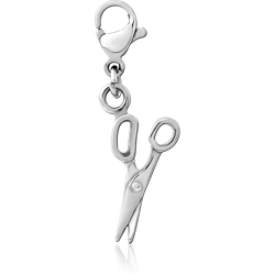 SURGICAL STEEL GRADE 316L CHARM WITH LOBSTER LOCKER - SCISSORS