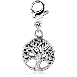 SURGICAL STEEL GRADE 316L CHARM - TREE OF LIFE