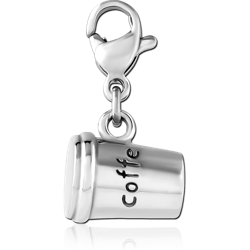 SURGICAL STEEL GRADE 316L CHARM WITH LOBSTER LOCKER