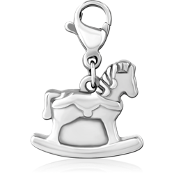 SURGICAL STEEL GRADE 316L CHARM WITH LOBSTER LOCKER