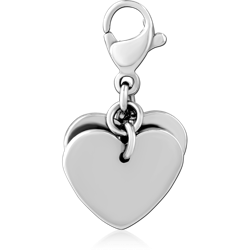 SURGICAL STEEL GRADE 316L CHARM WITH LOBSTER LOCKER