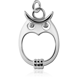 STERLING 925 SILVER OWL CHARM