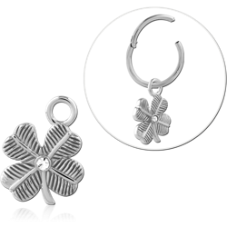 STERLING 925 SILVER JEWELED SLIDING CHARM FOR HINGED SEGMENT RING