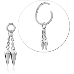 STERLING 925 SILVER SLIDING CHARM FOR HINGED SEGMENT RING
