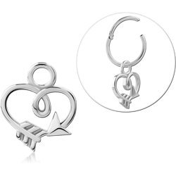 STERLING 925 SILVER SLIDING CHARM FOR HINGED SEGMENT RING