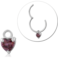 STERLING 925 SILVER JEWELED SLIDING CHARM