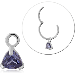 STERLING 925 SILVER JEWELED SLIDING CHARM