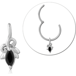 STERLING 925 SILVER JEWELED CHARM