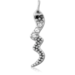 STERLING 925 SILVER JEWELED CHARM