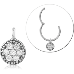 STERLING 925 SILVER JEWELED CHARM