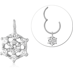 STERLING 925 SILVER JEWELED CHARM