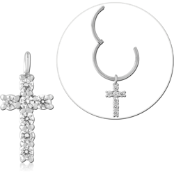 STERLING 925 SILVER JEWELED CHARM