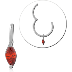 STERLING 925 SILVER JEWELED CHARM