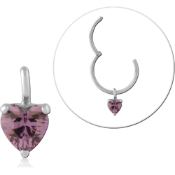 STERLING 925 SILVER JEWELED CHARM