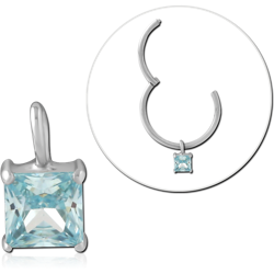 STERLING 925 SILVER JEWELED CHARM