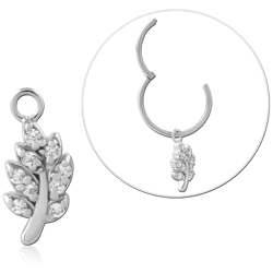 STERLING 925 SILVER JEWELED CHARM