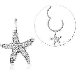 STERLING 925 SILVER JEWELED CHARM