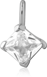 STERLING 925 SILVER JEWELED CHARM