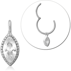 STERLING 925 SILVER JEWELED CHARM