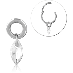 TITANIUM ALLOY SLIDING JEWELED CHARM