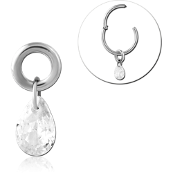 TITANIUM ALLOY SLIDING JEWELED CHARM