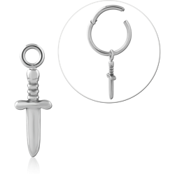 TITANIUM ALLOY SLIDING CHARM FOR HINGED SEGMENT RING