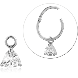 14 KARAT GOLD WHITE JEWELED CHARM