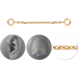 14 KARAT GOLD YELLOW CHAIN WITH ORINGS