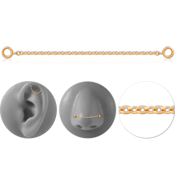 GOLD PVD 18K COATED STAINLESS STEEL GRADE 304 MULTIPURPOSE CABLE CHAIN - SINGLE LINE