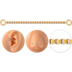 GOLD PVD COATED STAINLESS STEEL GRADE 304 MULTIPURPOSE BOX NECKCHAIN  - SINGLE LINE