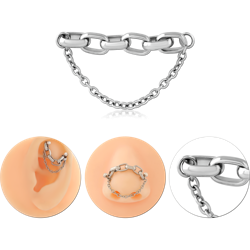 STAINLESS STEEL GRADE 304 CHAIN DOUBLE LAYER CHUNKY OVAL AND FINE CABLE LINKS WITH JUMP RINGS