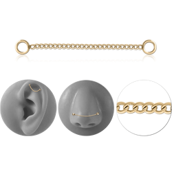 ZIRCON GOLD PVD COATED TITANIUM ALLOY MULTIPURPOSE CHAIN