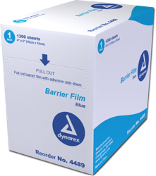 DYNAREX BLUE BARRIER FILM ROLL 4X6 INCH - 1200 SHEETS