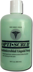 OPTI-SCRUB ANTIMICROBIAL SOAP 18OZ PUMP BOTTLE