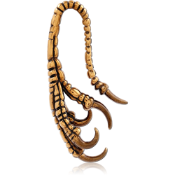 ANTIQUE BRASS PVD COATED SURGICAL STEEL GRADE 316L CLAW