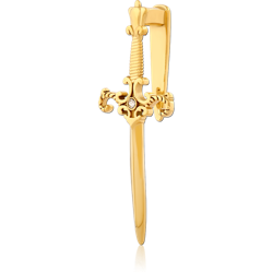 GOLD PVD COATED SURGICAL STEEL GRADE 316L CLAW