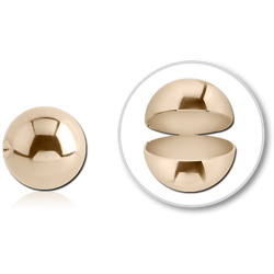 9 KARAT GOLD YELLOW HOLLOW BALL FOR BALL CLOSURE RING