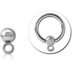 SURGICAL STEEL GRADE 316L BALL FOR BALL CLOSURE RING WITH HOOP