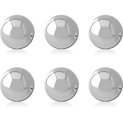 PACK OF 6 SURGICAL STEEL GRADE 316L BALL FOR BALL CLOSURE RING