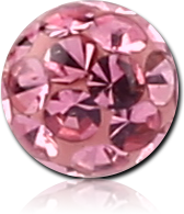 CLEAR EPOXY COATED VALUE CRYSTALINE JEWELED BALL FOR BALL CLOSURE RING