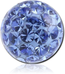 CLEAR EPOXY COATED CRYSTALINE JEWELED MICRO BALL FOR BCR