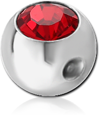 SURGICAL STEEL GRADE 316L VALUE CRYSTAL JEWELED BALL FOR BALL CLOSURE RING