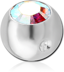 TITANIUM ALLOY JEWELED BALL FOR BALL CLOSURE RING