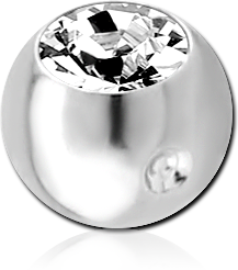 TITANIUM ALLOY JEWELED BALL FOR BALL CLOSURE RING