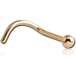 18 KARAT GOLD YELLOW CURVED NOSE STUD