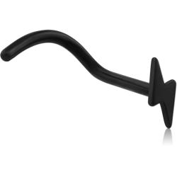 BLACK PVD COATED SURGICAL STEEL GRADE 316L CURVED NOSE STUD