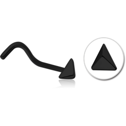 BLACK PVD COATED SURGICAL STEEL GRADE 316L CURVED NOSE STUD