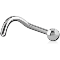 SURGICAL STEEL GRADE 316L CURVED BALL NOSE STUD