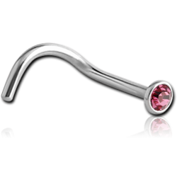 SURGICAL STEEL GRADE 316L VALUE  JEWELED NOSE STUD