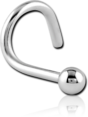 SURGICAL STEEL GRADE 316L CURVED BALL NOSE STUD